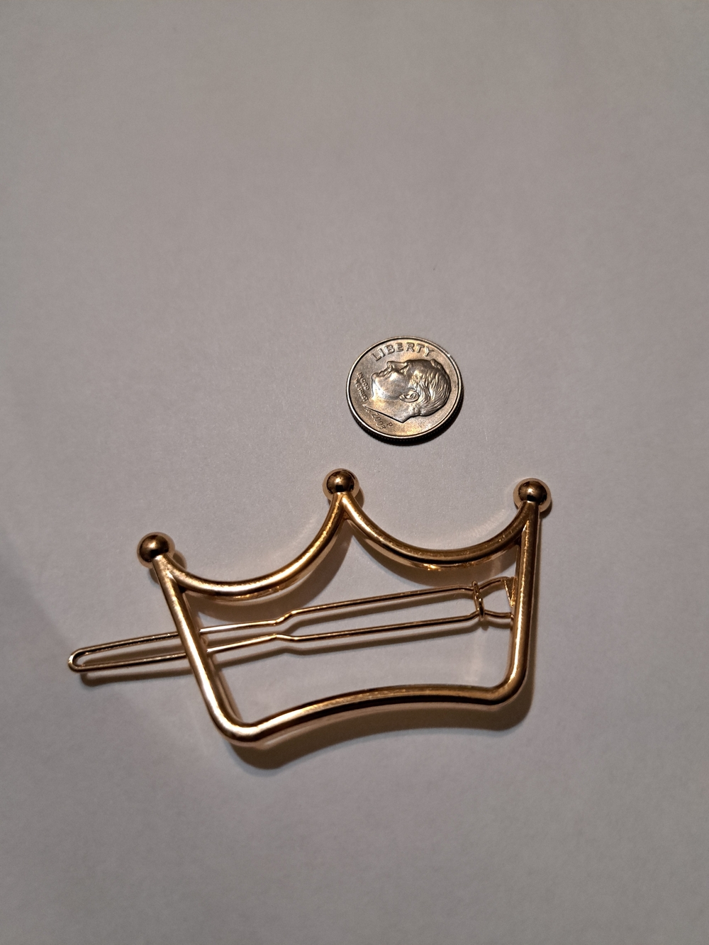 Gold Crown Hair Clip - Women's Accessory